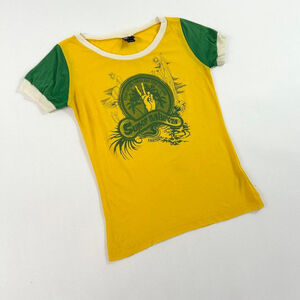 y2k Diesel yellow and green 'Super Natureza' tshirt